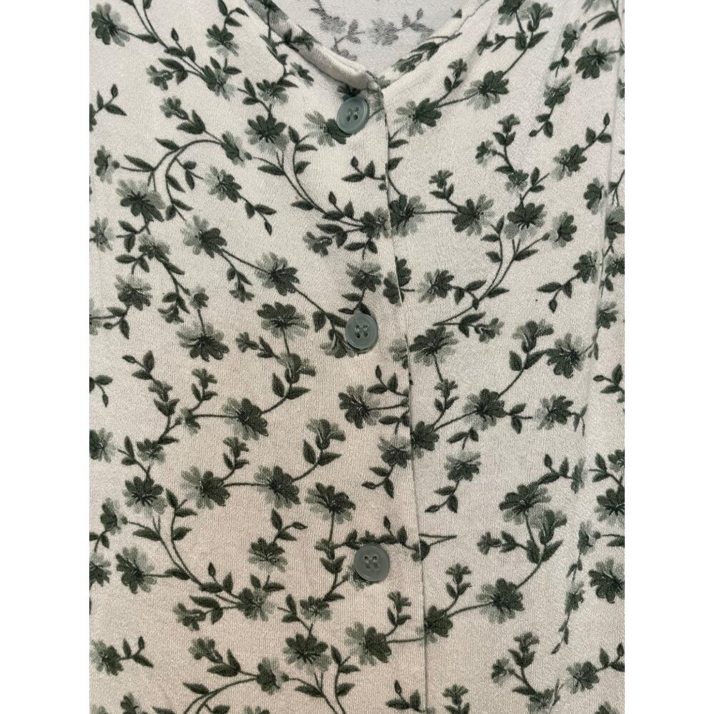 Patprimo Womens Floral Button Up Top Size M Cottagecore Forest Fairy Dainty Soft - Picture 6 of 13